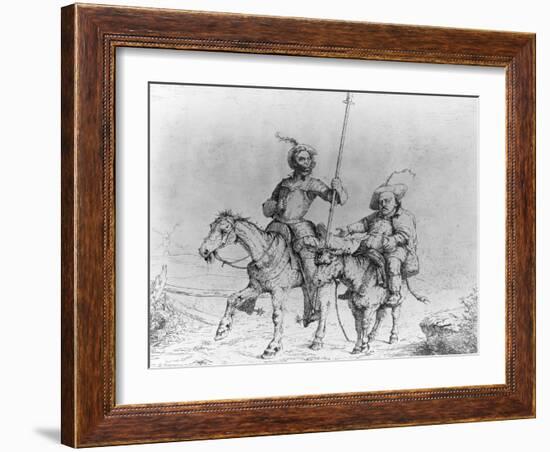 President Abraham Lincoln and General Benjamin F. Butler as Don Quiote and Pancho-Adalbert John Volck-Framed Giclee Print