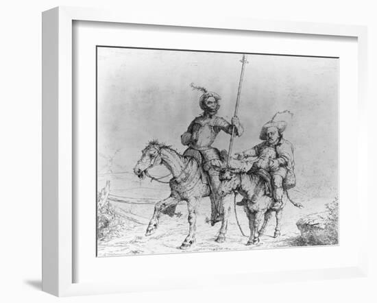 President Abraham Lincoln and General Benjamin F. Butler as Don Quiote and Pancho-Adalbert John Volck-Framed Giclee Print