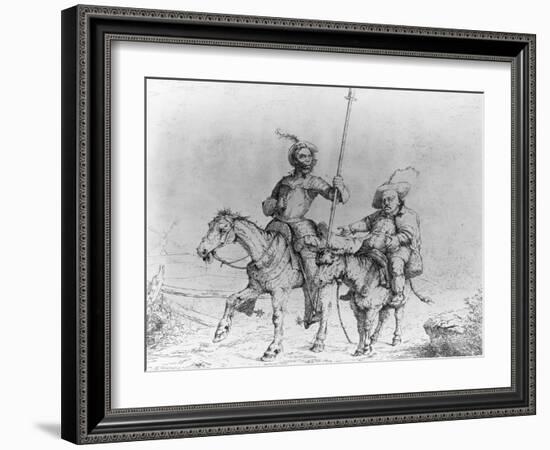 President Abraham Lincoln and General Benjamin F. Butler as Don Quiote and Pancho-Adalbert John Volck-Framed Giclee Print