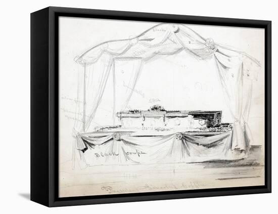 President Abraham Lincoln's Coffin Lying in State at the White House-null-Framed Premier Image Canvas