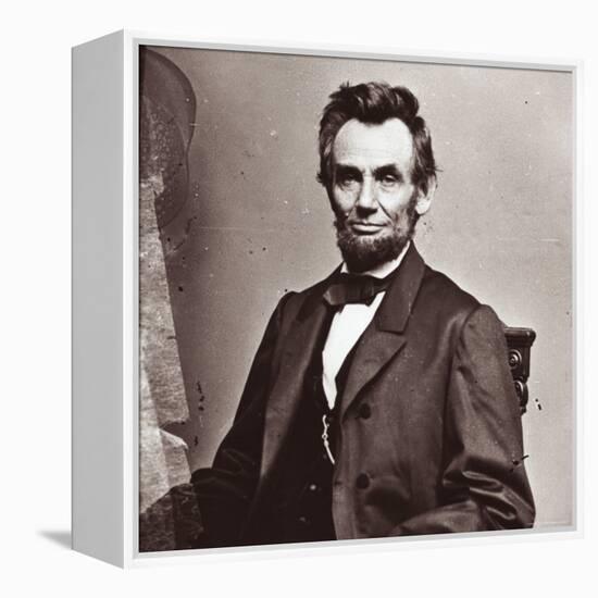 President Abraham Lincoln's Second Inauguration, Wearing a Coat Crafted For Him by Brooks Brothers-Mathew Brady-Framed Premier Image Canvas