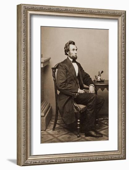 President Abraham Lincoln, Washington D.C., 1865-null-Framed Art Print