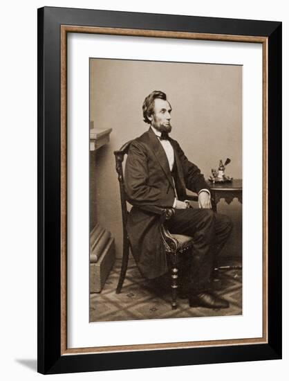 President Abraham Lincoln, Washington D.C., 1865-null-Framed Art Print