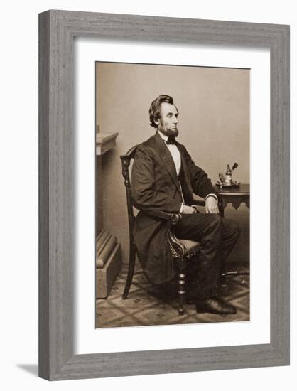 President Abraham Lincoln, Washington D.C., 1865-null-Framed Art Print