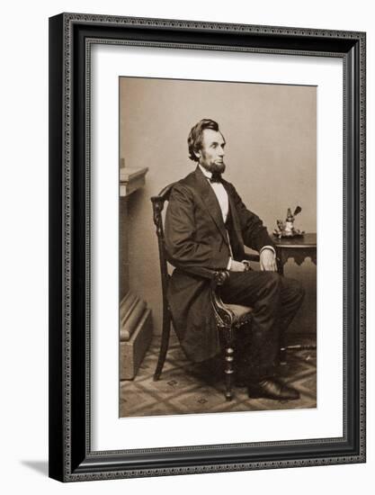 President Abraham Lincoln, Washington D.C., 1865-null-Framed Art Print