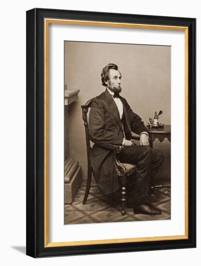 President Abraham Lincoln, Washington D.C., 1865-null-Framed Art Print