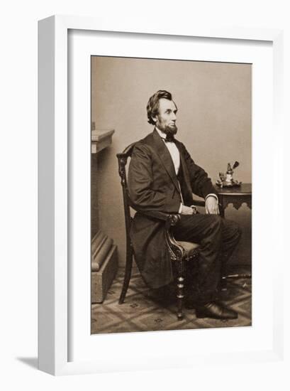 President Abraham Lincoln, Washington D.C., 1865-null-Framed Art Print