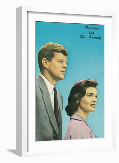 President and Mrs. Kennedy-null-Framed Premium Giclee Print