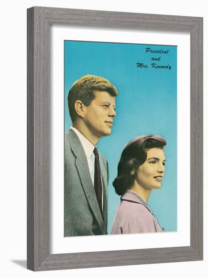 President and Mrs. Kennedy-null-Framed Art Print