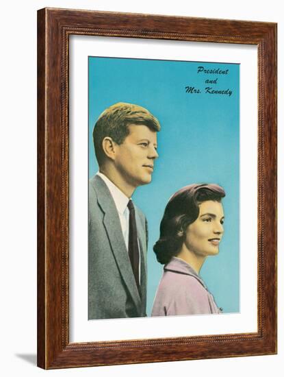 President and Mrs. Kennedy-null-Framed Art Print