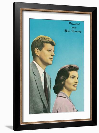 President and Mrs. Kennedy-null-Framed Art Print