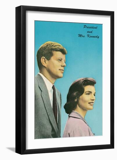 President and Mrs. Kennedy--Framed Art Print