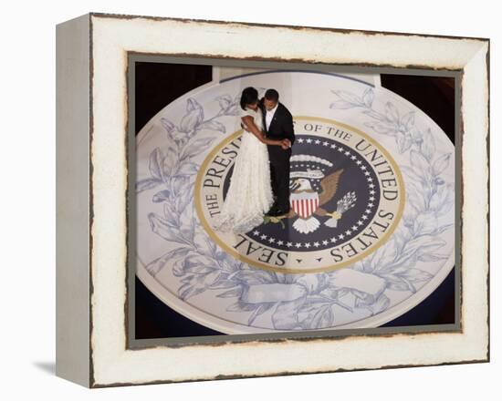 President Barack Obama and First Lady Dance at the Commander in Chief Inaugural Ball-null-Framed Premier Image Canvas