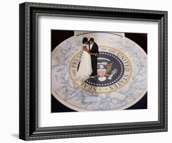 President Barack Obama and First Lady Dance at the Commander in Chief Inaugural Ball-null-Framed Photographic Print