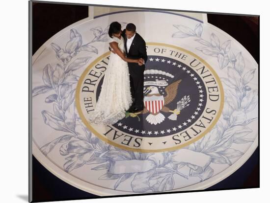 President Barack Obama and First Lady Dance at the Commander in Chief Inaugural Ball-null-Mounted Photographic Print