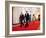 President Barack Obama and First Lady Michelle Obama Walk with Former President George W Bush-null-Framed Photo