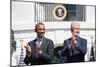 President Barack Obama and Former Pres. Bill Clinton on the 20th Anniversary of the Americorps-null-Mounted Premium Photographic Print