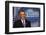 President Barack Obama at a News Conference, Brady Press Briefing Room-Dennis Brack-Framed Photographic Print