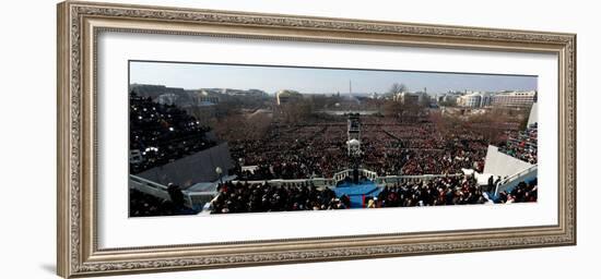 President Barack Obama Delivering His Inaugural Address, Washington DC, January 20, 2009-null-Framed Photographic Print