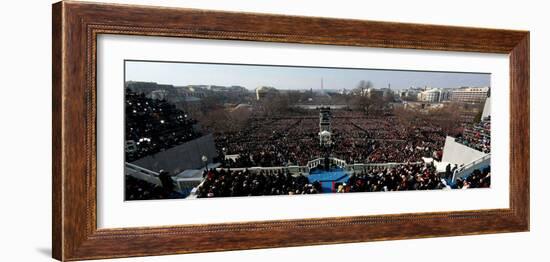 President Barack Obama Delivering His Inaugural Address, Washington DC, January 20, 2009-null-Framed Photographic Print