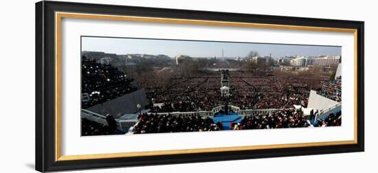 President Barack Obama Delivering His Inaugural Address, Washington DC, January 20, 2009-null-Framed Photographic Print