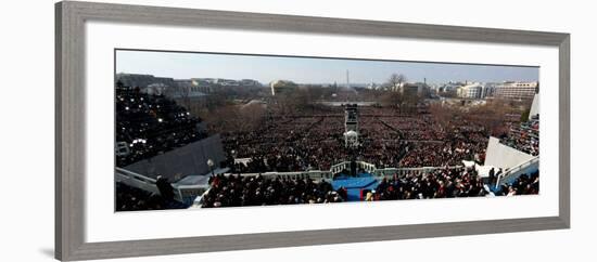 President Barack Obama Delivering His Inaugural Address, Washington DC, January 20, 2009-null-Framed Photographic Print