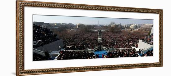 President Barack Obama Delivering His Inaugural Address, Washington DC, January 20, 2009-null-Framed Photographic Print