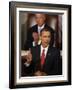 President Barack Obama Gestures While Delivering Speech on Healthcare to Joint Session of Congress-null-Framed Photographic Print