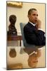 President Barack Obama Listens to His Senior Advisors During an Oval Office Meeting, Jan. 25, 2010-null-Mounted Photo