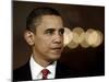 President Barack Obama Makes a Statement to the Nation, in the East Room of the White House-null-Mounted Photographic Print