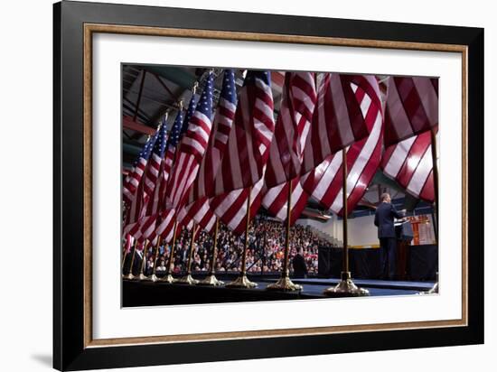 President Barack Obama Speaks on Immigration Reform in Las Vegas, Nev, Jan. 29, 2013-null-Framed Premium Photographic Print