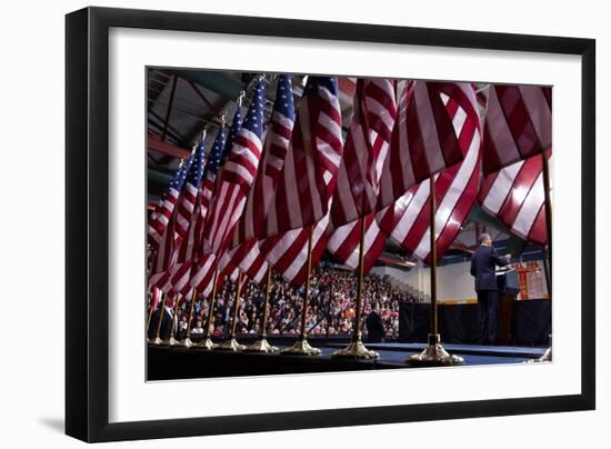 President Barack Obama Speaks on Immigration Reform in Las Vegas, Nev, Jan. 29, 2013-null-Framed Premium Photographic Print
