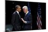 President Barack Obama with Former President Bill Clinton at an Election Year Fundraiser-null-Mounted Premium Photographic Print