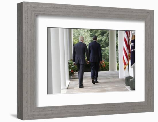 President Barack Obama with Vice President Joseph Biden, Washington DC-Dennis Brack-Framed Photographic Print