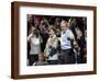 President Bush, Right, and First Lady Laura Bush Arrive for a Rally for Texas Governor Rick Perry-Lm Otero-Framed Photographic Print