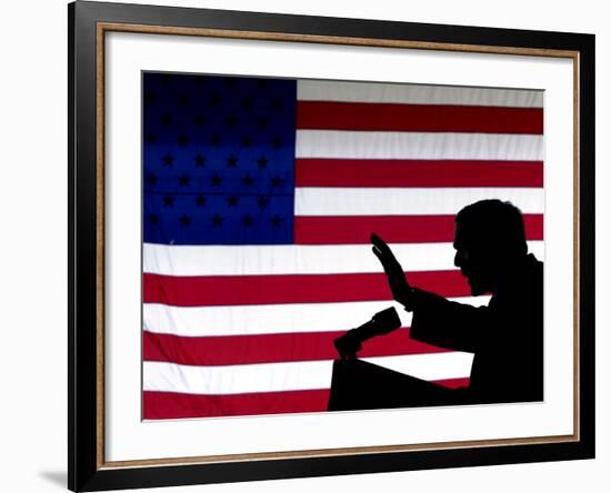 President Bush Speaks in Favor of Republican Gubernatorial Candidate Van Hilleary-null-Framed Photographic Print