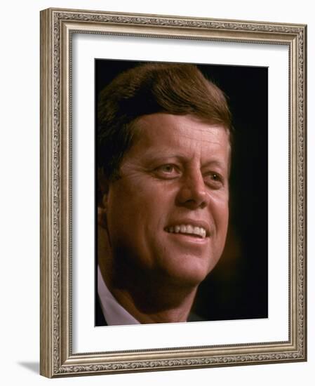 President Candidate John F. Kennedy Attending the Democratic National Convention-Paul Schutzer-Framed Photographic Print