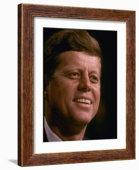 President Candidate John F. Kennedy Attending the Democratic National Convention-Paul Schutzer-Framed Photographic Print