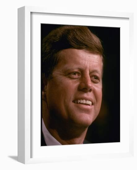 President Candidate John F. Kennedy Attending the Democratic National Convention-Paul Schutzer-Framed Photographic Print