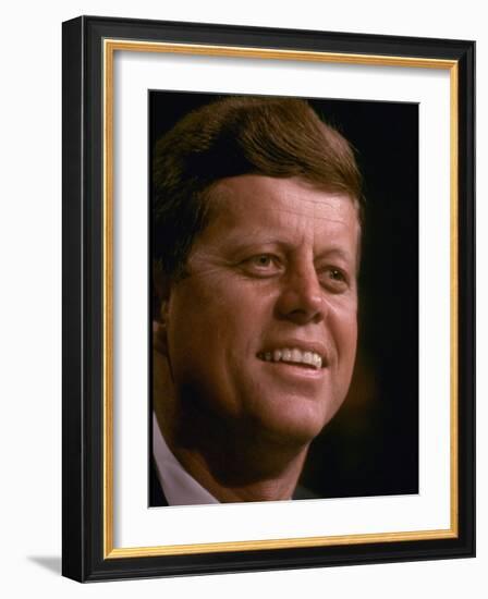 President Candidate John F. Kennedy Attending the Democratic National Convention-Paul Schutzer-Framed Photographic Print