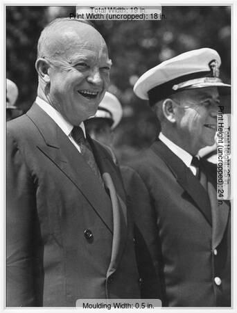 President Dwight D Eisenhower At Annapolis Naval Academy With Admiral C Turner Joy Photographic Print By Art Com