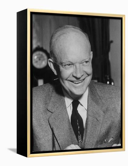 President Dwight D. Eisenhower Close-Up-Ed Clark-Framed Premier Image Canvas