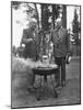 President Dwight D. Eisenhower Cooking Steaks with Former President Herbert C. Hoover-Walter Sanders-Mounted Photographic Print