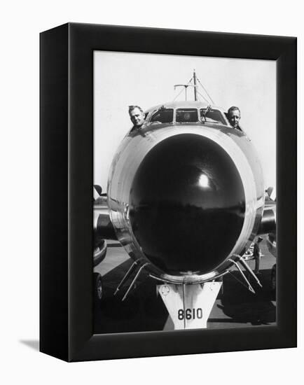 President Dwight Eisenhower's Plane, Columbine, with Pilots Lt. Col. William Drape and Mjr. Thomas-Hank Walker-Framed Premier Image Canvas