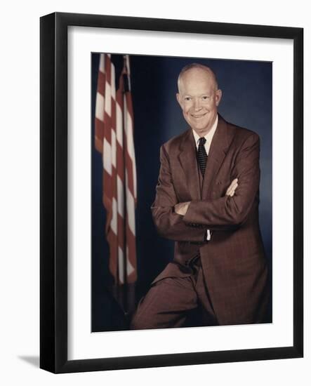 President Dwight Eisenhower-null-Framed Photo