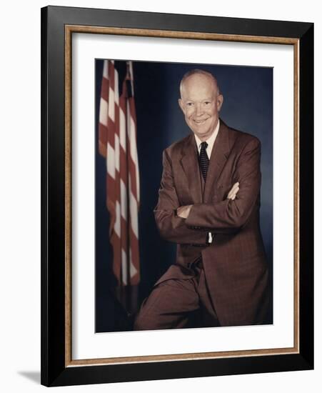 President Dwight Eisenhower-null-Framed Photo