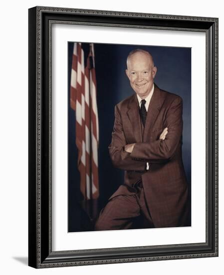 President Dwight Eisenhower-null-Framed Photo