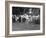 President Eisenhower Teeing Off on a Golf Course, Summer 1957-null-Framed Photo