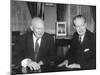 President Eisenhower with British Prime Minister Harold Macmillan in the Oval Office-null-Mounted Photo