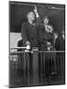 President-Elect Franklin Roosevelt and Wife Eleanor on the Rear Platform of His Special Train Car-null-Mounted Photo